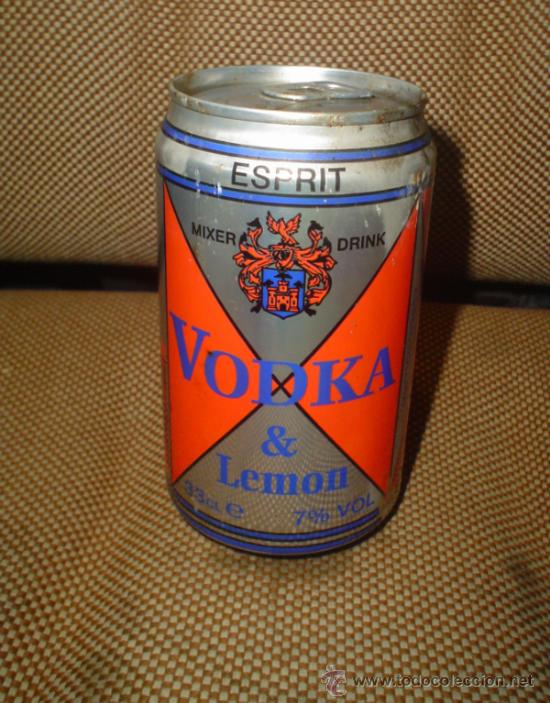 Collection of wines and liquors: LATA DE VODKA & LEMON. INGLATERRA. 33 CL. CERRADA. VACIA. VER FOTOS