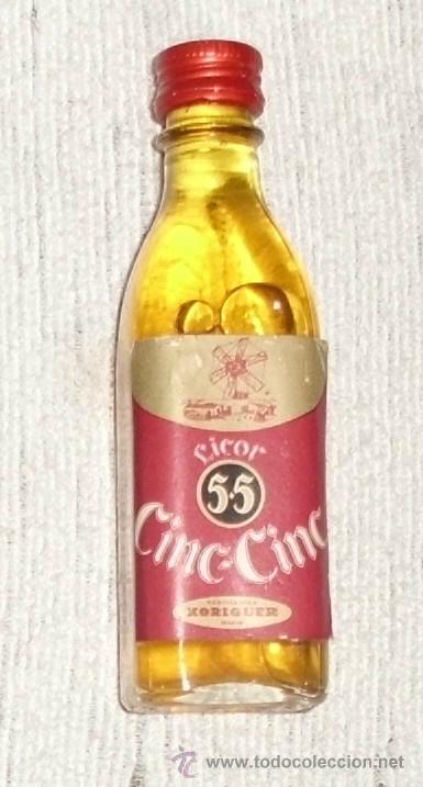 Coleccionismo de vinos y licores: BOTELLIN LICOR 5-5. DESTILERIAS XORIGUER. MAHON. MENORCA    RF-2574