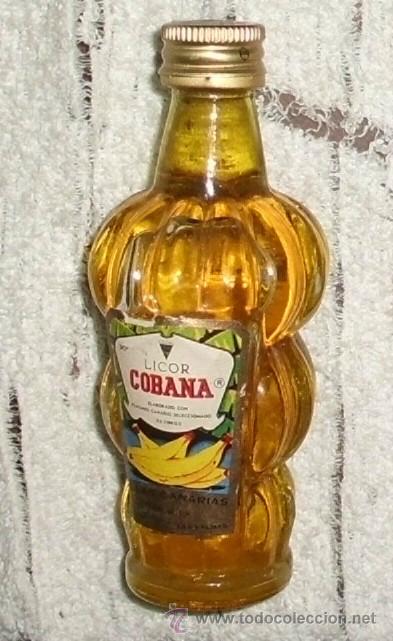 Coleccionismo de vinos y licores: BOTELLIN LICOR COBANA. ELABORADO CON PLATANO CANARIO. COCAL S. A. ISLAS CANARIAS   RF-2652