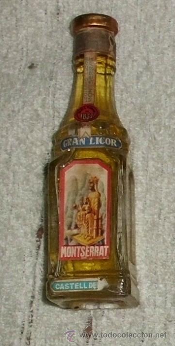 Coleccionismo de vinos y licores: BOTELLIN GRAN LICOR MONTSERRAT. CASTELL DEL MAS     RF-2677