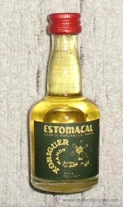 Coleccionismo de vinos y licores: BOTELLIN LICOR ESTOMACAL DE MANZANILLA. DESTILERIA XONIGUER. MAHON    RF-2745