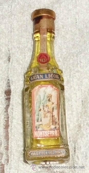 Coleccionismo de vinos y licores: BOTELLIN GRAN LICOR MONTSERRAT. CASTELL DEL MAS   RF-2788