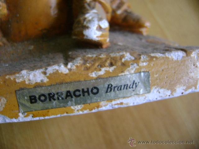Coleccionismo de vinos y licores: Figura de borracho con brandy - Foto 5