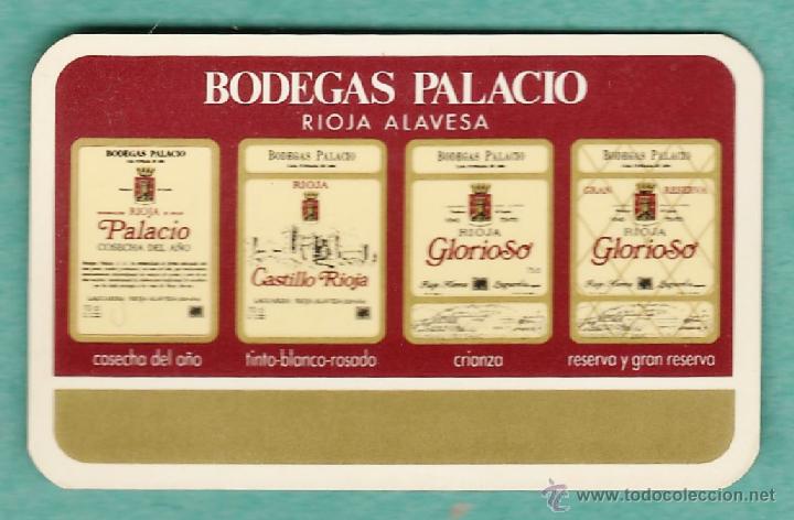 Sammlung von Weinen und Lik&ouml;ren: tarjeta publicitaria - bodegas palacio - vino rioja alavesa - reverso calificacion de a&ntilde;adas