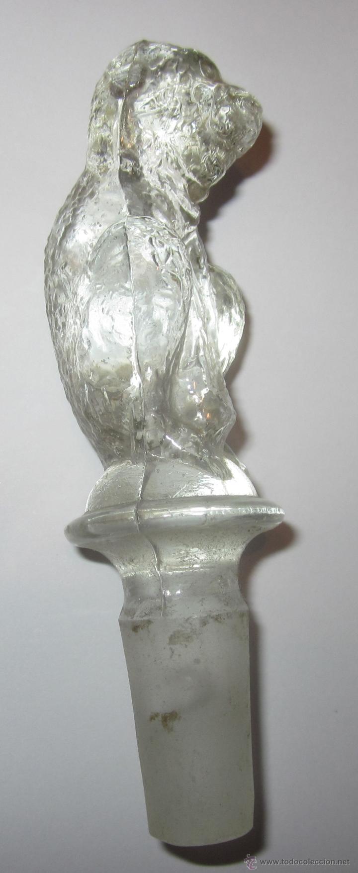 Coleccionismo de vinos y licores: TAP&Oacute;N CON FORMA DE MONO DE LICORERA,CRISTAL,A&Ntilde;OS 20 &Oacute; 30