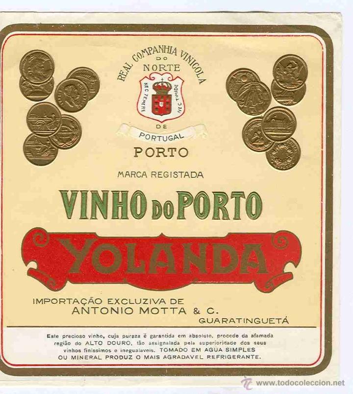 Coleccionismo de vinos y licores: ETIQUETA VINO OPORTO