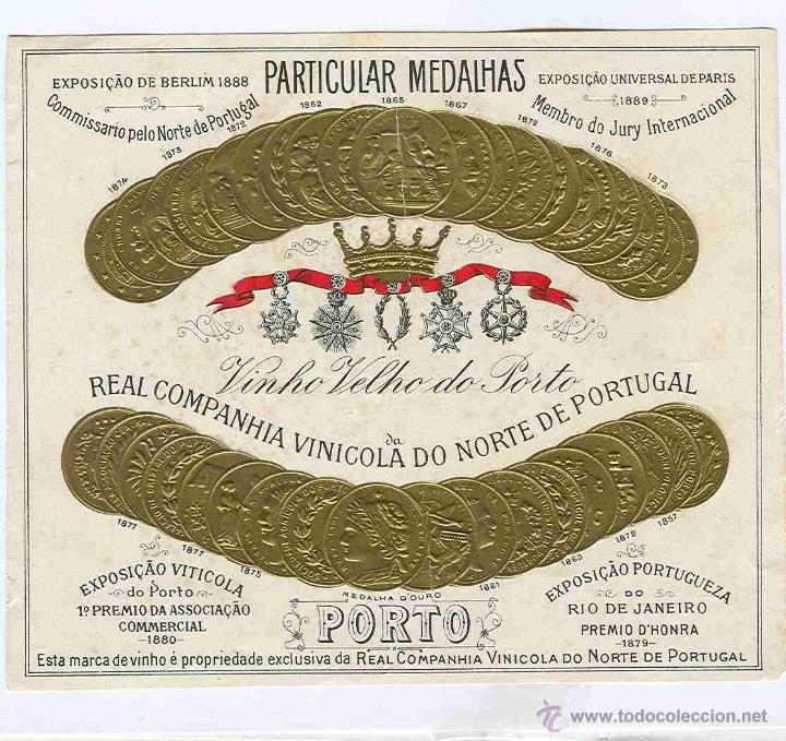 Coleccionismo de vinos y licores: ETIQUETA VINO OPORTO