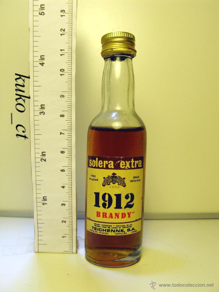 Coleccionismo de vinos y licores: BOTELLITA BOTELLIN BRANDY GRAN RESERVA FINO PALADAR 1912 SOLERA EXTRA DESTILERIAS TEICHENNE