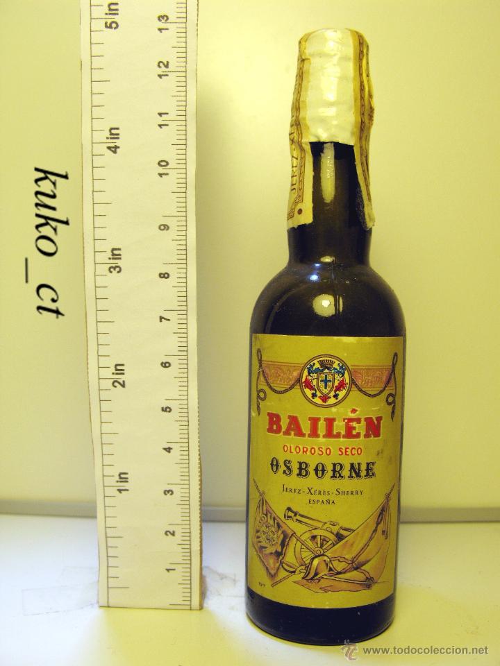 Collection of wines and liquors: BOTELLITA BOTELLIN BAILEN OLOROSO SECO SHERRY OSBORNE JEREZ