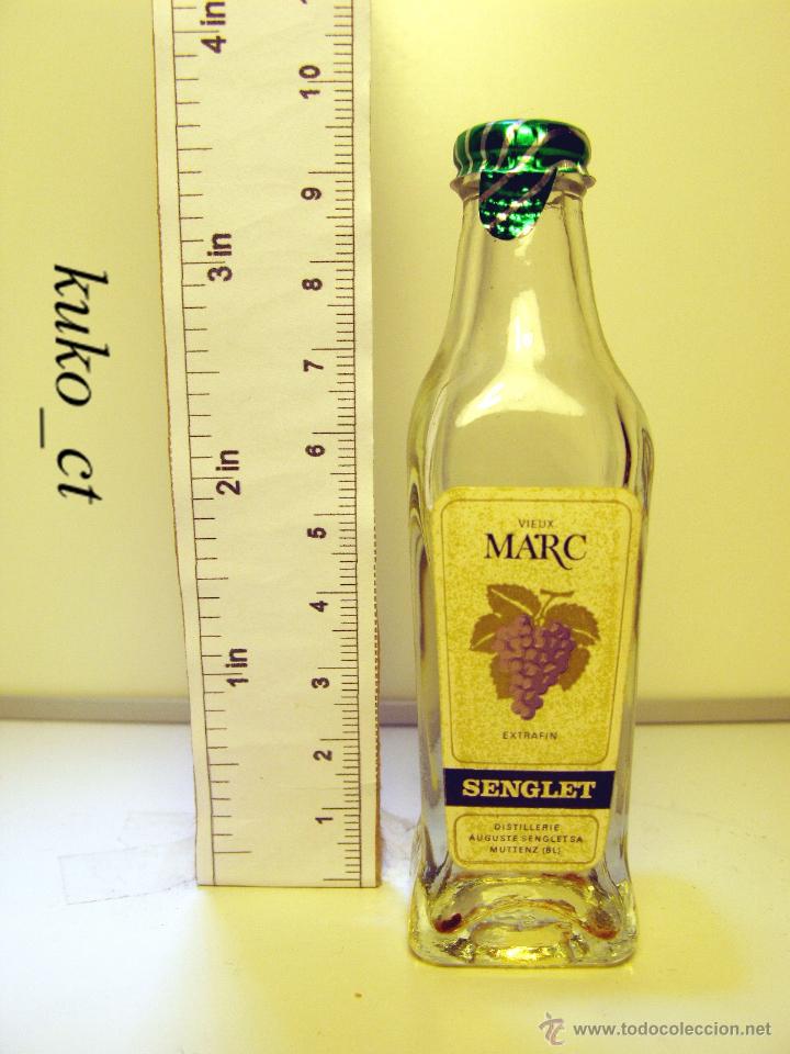 Collectionnisme de vins et liqueurs: BOTELLITA BOTELLIN VIEUX MARC EXTRAFIN SENGLET DESTILERIA AUGUSTE SENGLET MUTTENZ