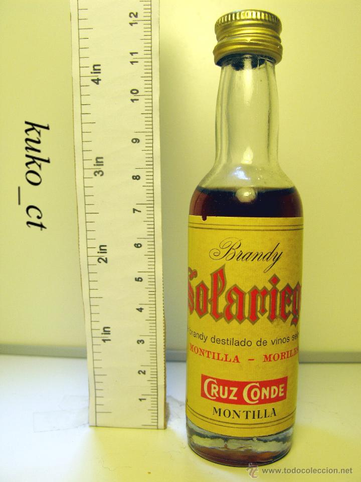 Coleccionismo de vinos y licores: BOTELLITA BOTELLIN BRANDY SOLARIEGO CRUZ CONDE MONTILLA CORDOBA