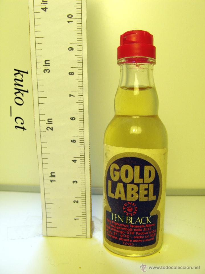 Sammlung von Weinen und Lik&ouml;ren: BOTELLITA BOTELLIN GOLD LABEL TEN BLACK TENERELLI DESTILERIAS MILANO