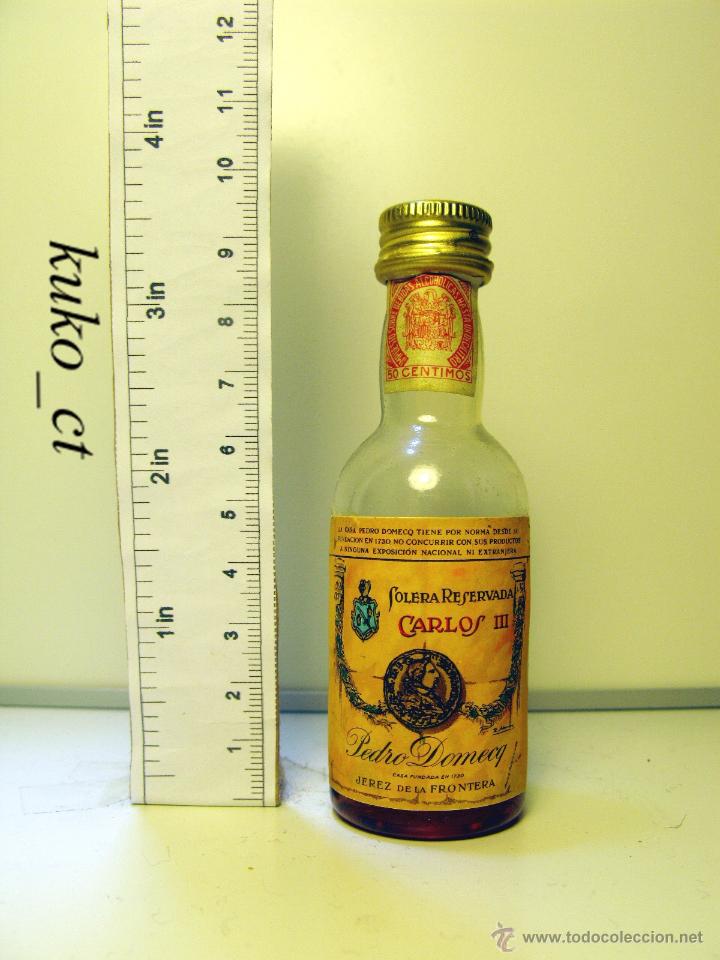 Sammlung von Weinen und Lik&ouml;ren: BOTELLITA BOTELLIN PEDRO DOMECQ SOLERA RESERVADA CARLOS III JEREZ DE LA FRONTERA