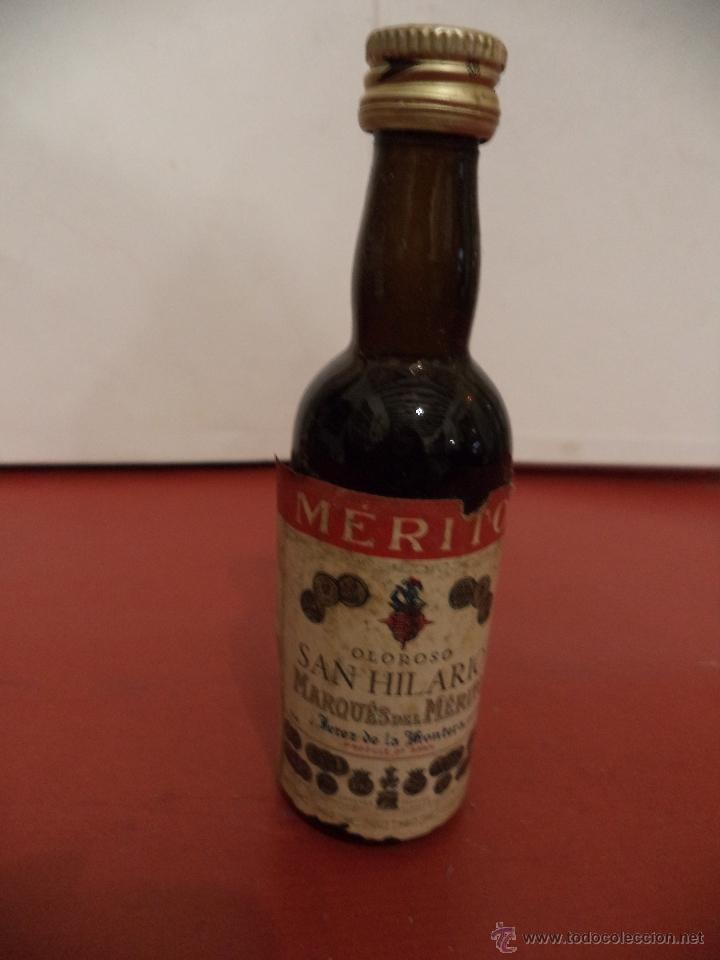 Colecionismo de vinhos e licores: BOTELLIN  M&Eacute;RITO, OLOROSO SAN HILARIO. MARQU&Eacute;S DEL M&Eacute;RITO. JEREZ DE LA FRONTERA.