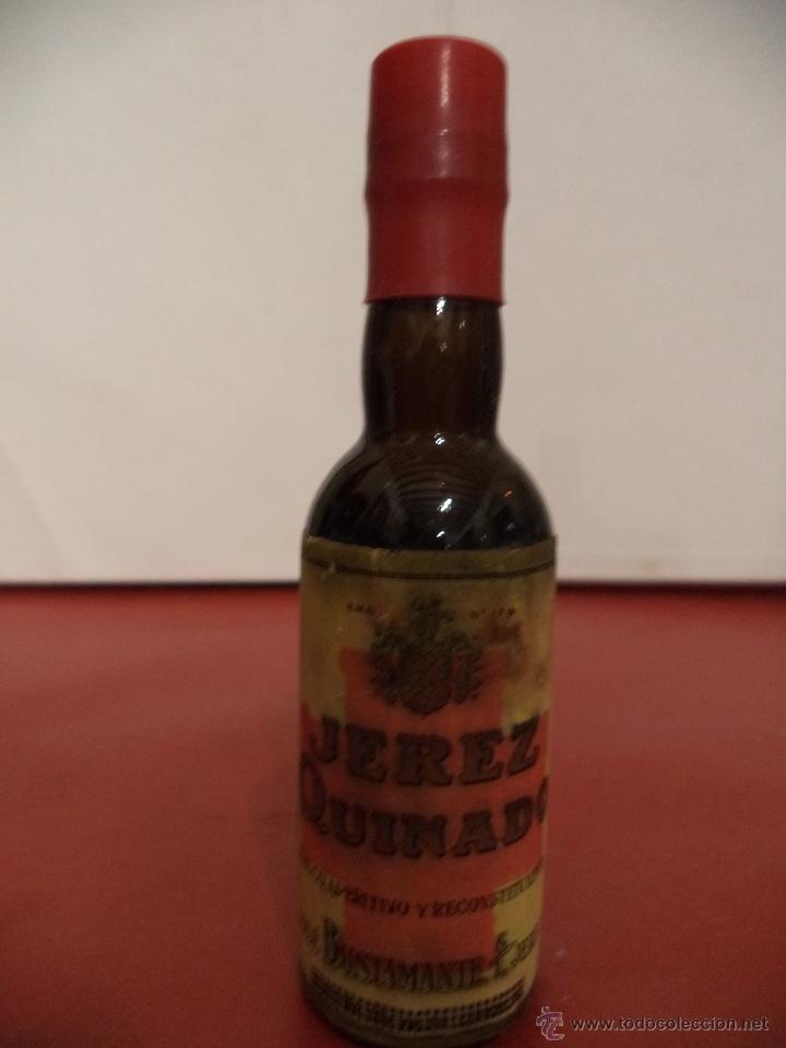 Coleccionismo de vinos y licores: BOTELLIN JEREZ QUINADO. T&Oacute;NICO, APERITIVO Y RECONSTITUYENTE. JOS&Eacute; BUSTAMANTE. JEREZ.