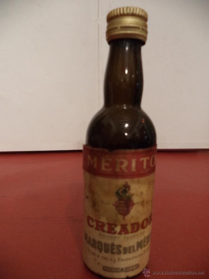 Coleccionismo de vinos y licores: BOTELLIN DE BRANDY SELECTO CREADOR. MARQU&Eacute;S DEL M&Eacute;RITO. JEREZ DE LA FRONTERA.