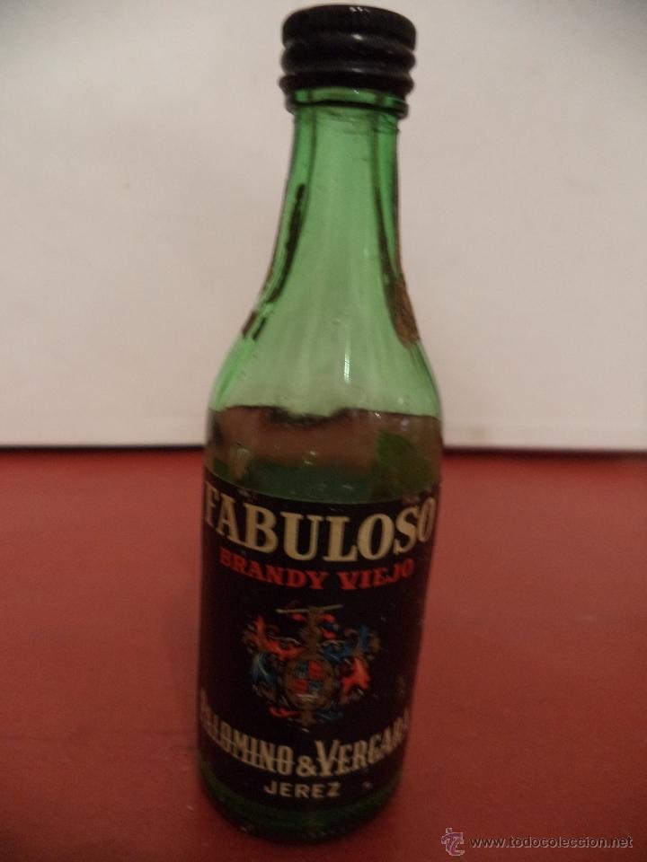 Coleccionismo de vinos y licores: BOTELLIN DE BRANDY VIEJO, FABULOSO.  BODEGAS PALOMINO & VERGARA. JEREZ DE LA FRONTERA.