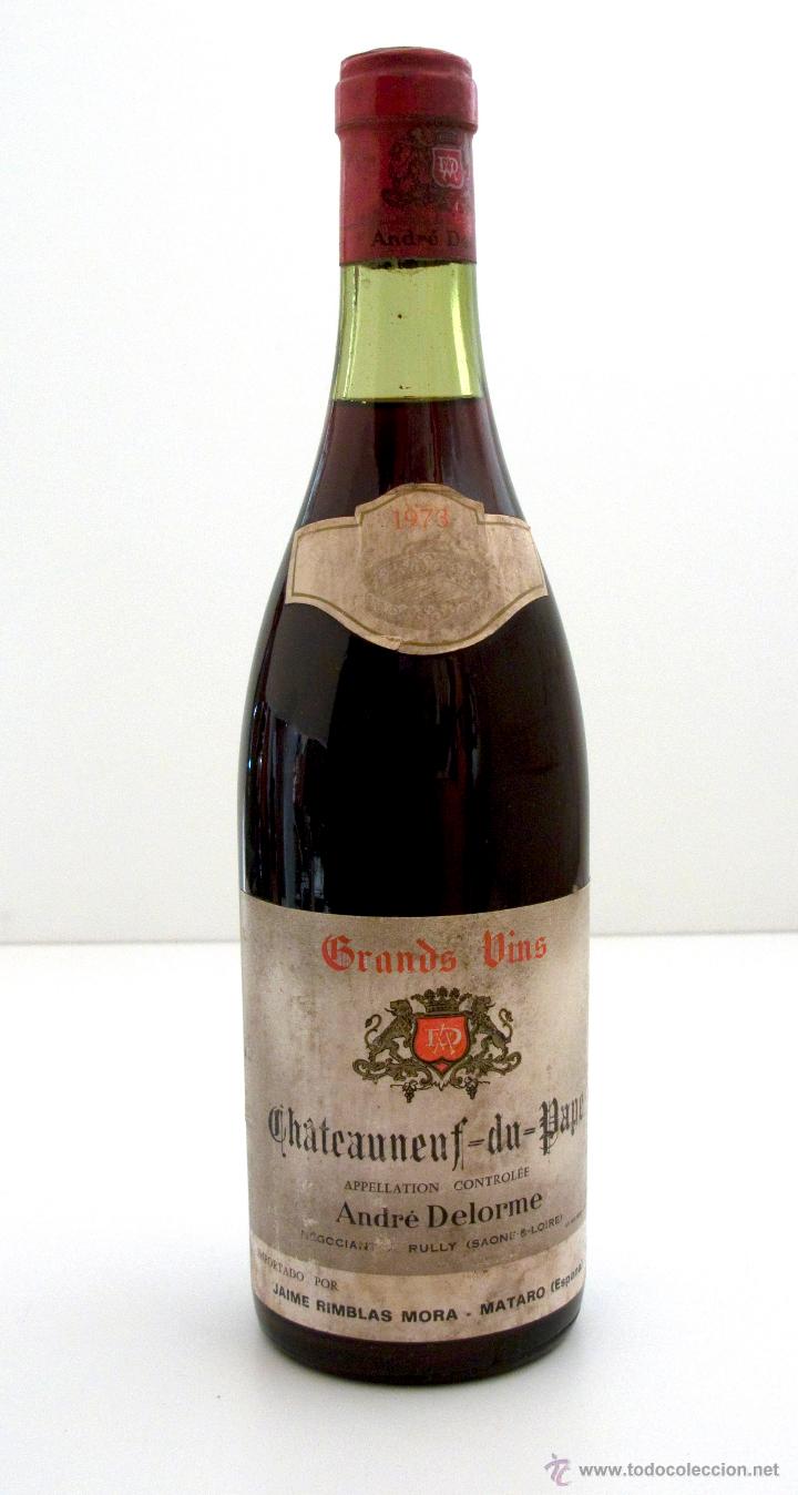 Sammlung von Weinen und Lik&ouml;ren: Botella de Vino Chateauneuf du Pape 1973 750 cl.