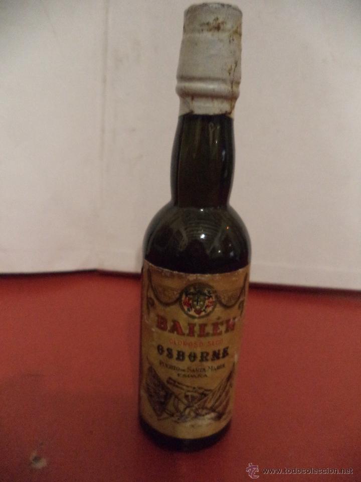 Colecionismo de vinhos e licores: BOTELLIN DE VINO BAIL&Eacute;N, OLOROSO SECO . BODEGAS OSBORNE. PUERTO DE SANTA MARIA.