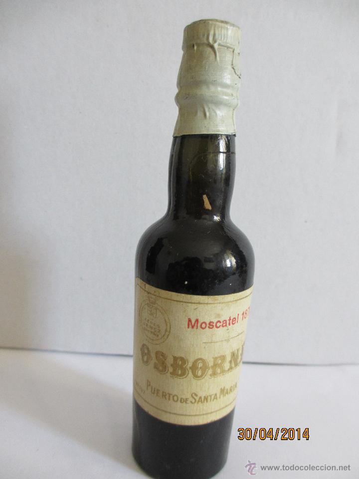 Coleccionismo de vinos y licores: BOTELLIN DE MOSCATEL 1870. BODEGAS OSBORNE. PUERTO DE SANTA MARIA (ESPA&Ntilde;A).