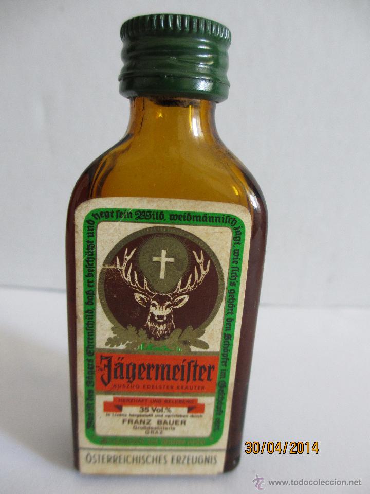 Coleccionismo de vinos y licores: BOTELLIN  J&Auml;GERME&Iacute;LTER. OSTERREICHISCHES ERZEUGNIS. AUSTRIA.