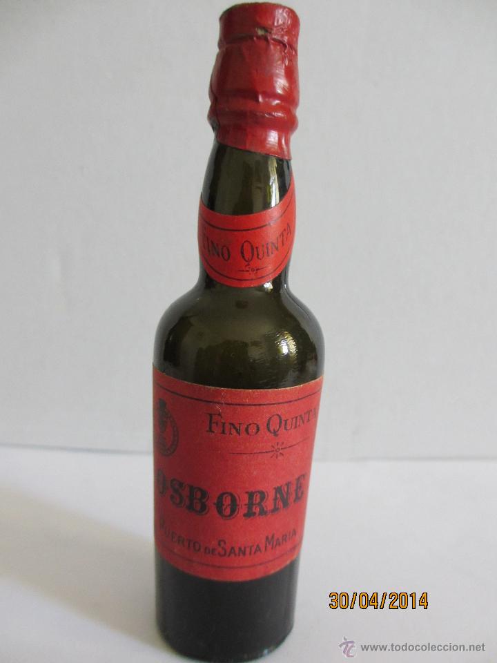 Coleccionismo de vinos y licores: BOTELLIN DE VINO FINO QUINTA. BODEGAS OSBORNE. PUERTO DE SANTA MARIA (ESPA&Ntilde;A).