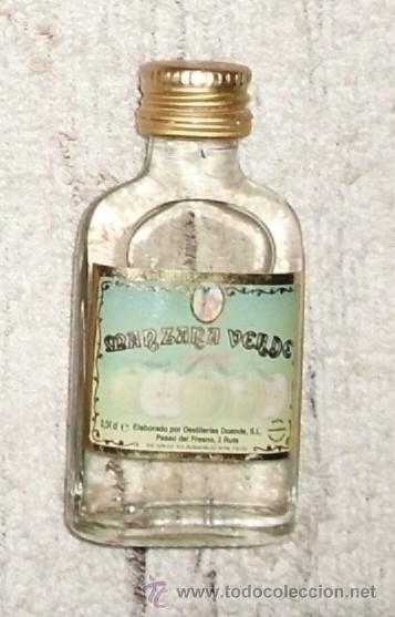 Coleccionismo de vinos y licores: BOTELLIN LICOR MANZANA VERDE. DESTILERIAS DUENDE S. L. RUTE    RF-3090