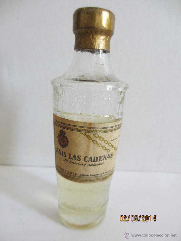 Collectionnisme de vins et liqueurs: BOTELLIN DE ANIS LAS CADENAS. HIJOS DE PABLO ESPARZA - BODEGAS NAVARRAS, S. A. NAVARRA - ESPA&Ntilde;A.