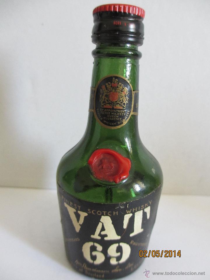 Collectionnisme de vins et liqueurs: BOTELLIN DE WHISKY VAT 69. DESTILER&Iacute;AS W. M SANDERSON & SONS LTD. ESCOCIA.