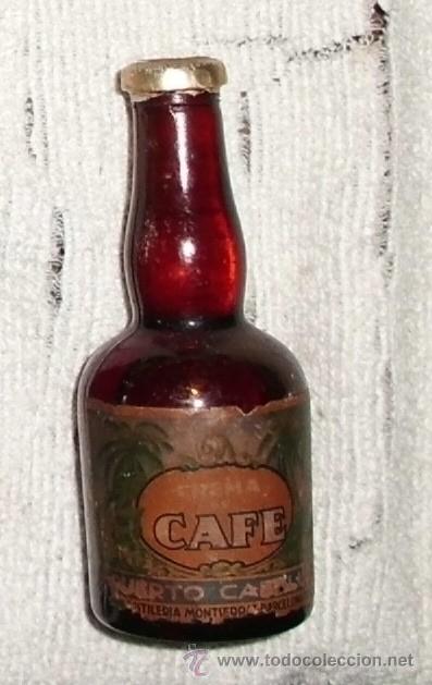Coleccionismo de vinos y licores: BOTELLIN LICOR DE CAFE. DESTILERIA MONTSERRAT. BARCELONA    RF-3154