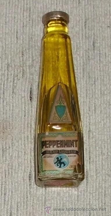 Coleccionismo de vinos y licores: BOTELLIN PEPPERMINT GRAN LICOR. DESTILERIA MONTSERRAT. BARCELONA   RF-3172