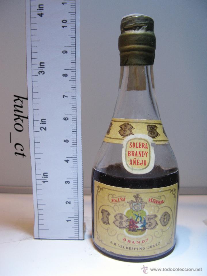Coleccionismo de vinos y licores: BOTELLITA BOTELLIN SOLERA RESERVADA BRANDY VIEJO 1850 A.R.VALDESPINO JEREZ DE LA FRONTERA