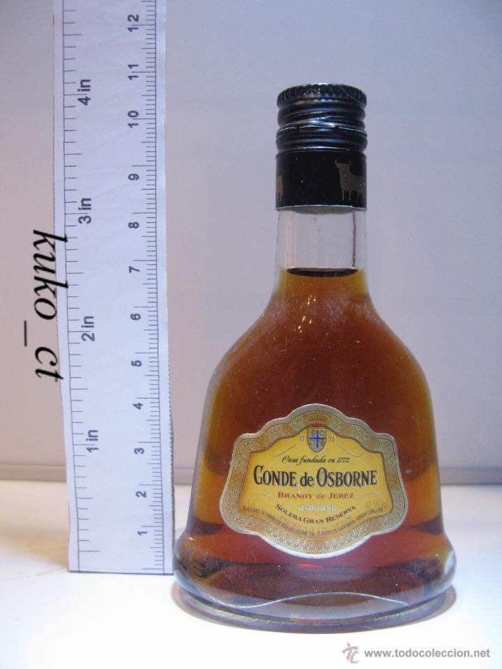 Coleccionismo de vinos y licores: BOTELLITA BOTELLIN BRANDY CONDE DE OSBORNE SOLERA GRAN RESERVA PUERTO SANTA MARIA JEREZ
