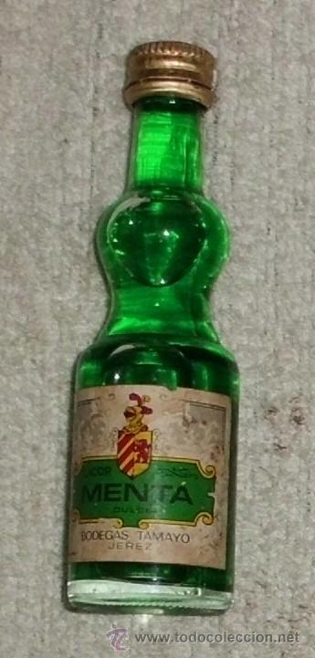 Coleccionismo de vinos y licores: BOTELLIN LICOR DULCE DE MENTA. BODEGAS TAMAYO. JEREZ    RF-3254