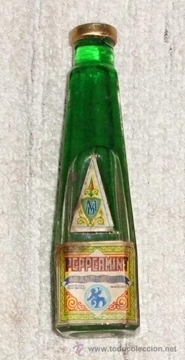 Coleccionismo de vinos y licores: BOTELLIN PEPPERMINT GRAN LICOR. DESTILERIA MONTSERRAT. BARCELONA   RF-3263