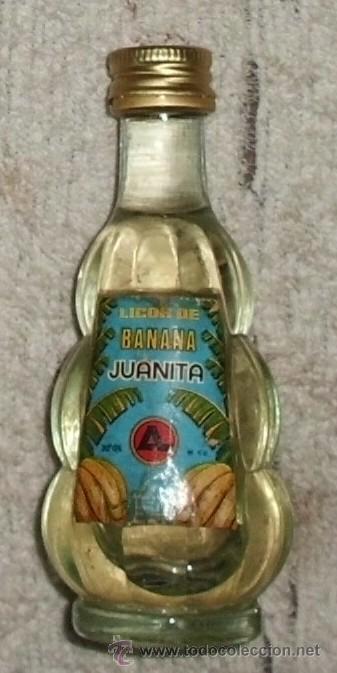 Coleccionismo de vinos y licores: BOTELLIN LICOR DE BANANA JUANITA. ISLAS CANARIAS   RF-3322