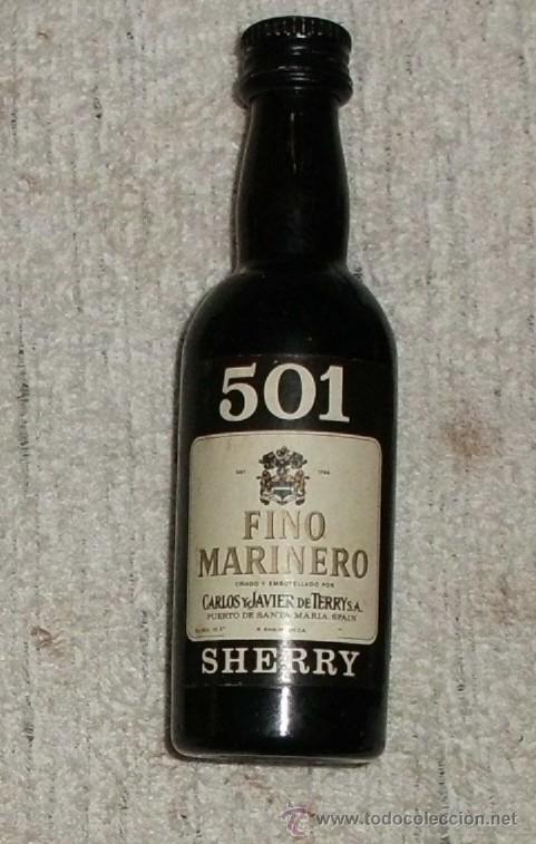 Coleccionismo de vinos y licores: BOTELLIN FINO MARINERO 501. CARLOS Y JAVIER DE TERRY. PUERTO DE SANTA MARIA   RF-3334