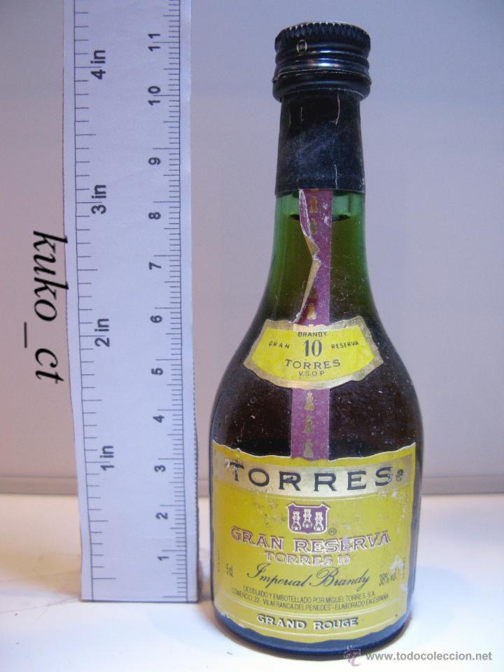 Coleccionismo de vinos y licores: BOTELLITA BOTELLIN TORRES IMP.BRANDY RESERVA 10 A&Ntilde;OS  DESTILADO MIGUEL TORRES VILAFRANCA DEL PENEDES