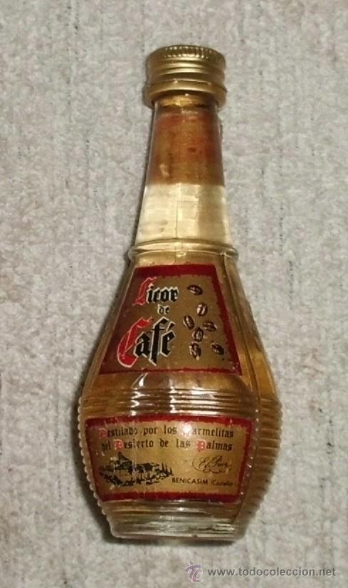 Coleccionismo de vinos y licores: BOTELLIN LICOR DE CAFE. DESTILADO POR LOS CARMELITAS DE LAS PALMAS  RF-3505