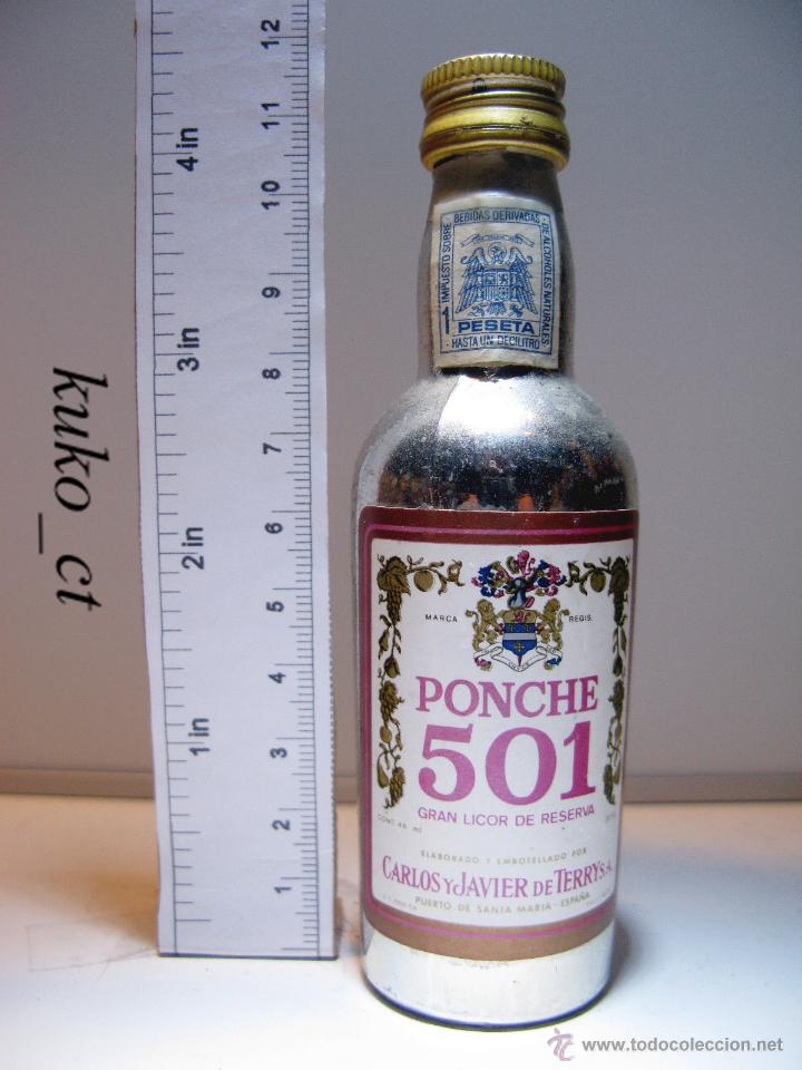 Coleccionismo de vinos y licores: BOTELLITA BOTELLIN PONCHE 501 CARLOS Y JAVIER DE TERRY PUERTO SANTA MARIA