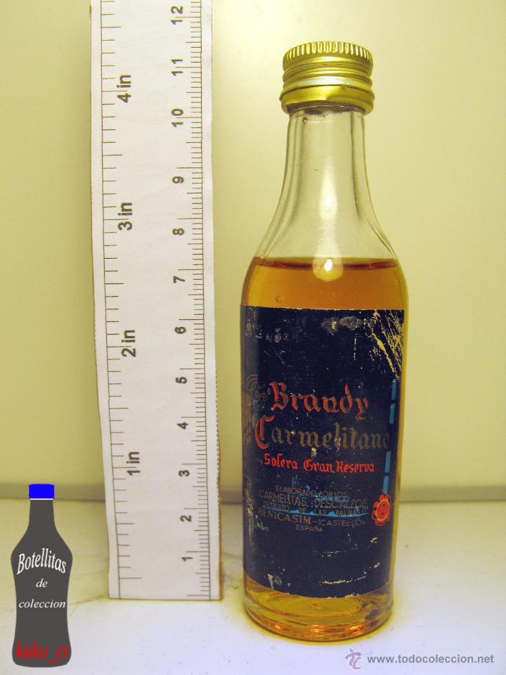 Coleccionismo de vinos y licores: BOTELLITA BOTELLIN BRANDY CARMELITANO DESTILERIAS CARMELITANO BENICASIM