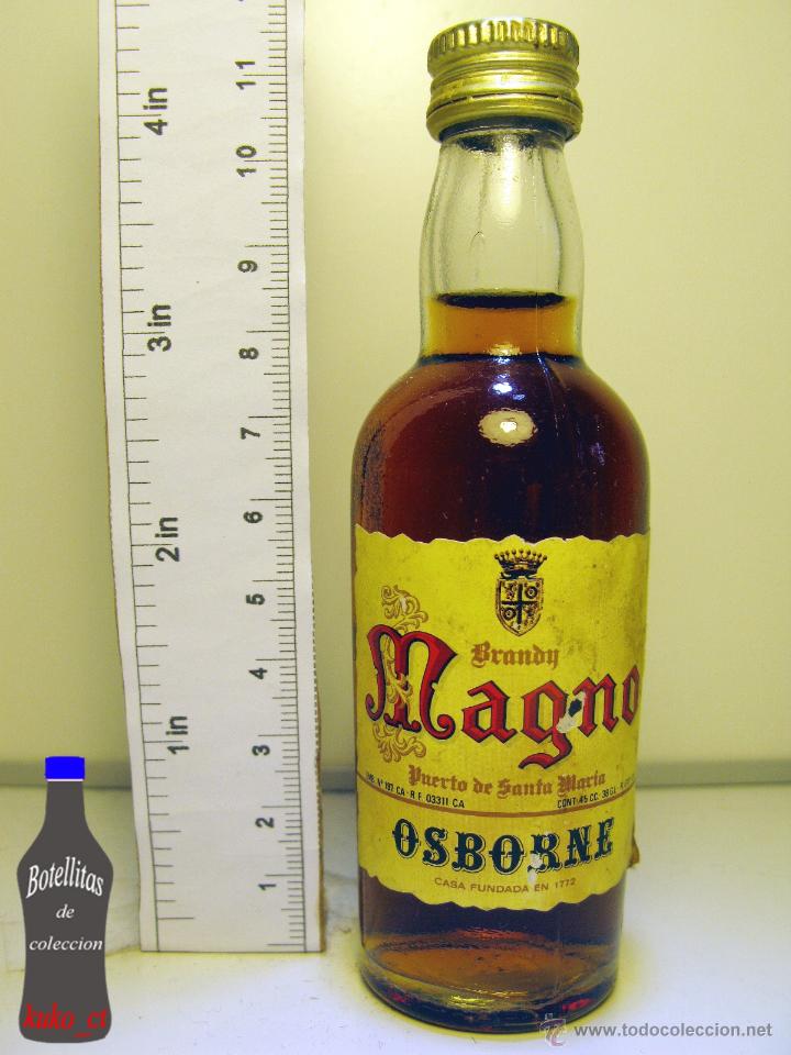 Coleccionismo de vinos y licores: BOTELLITA BOTELLIN BRANDY MAGNO OSBORNE PUERTO SANTA MARIA JEREZ
