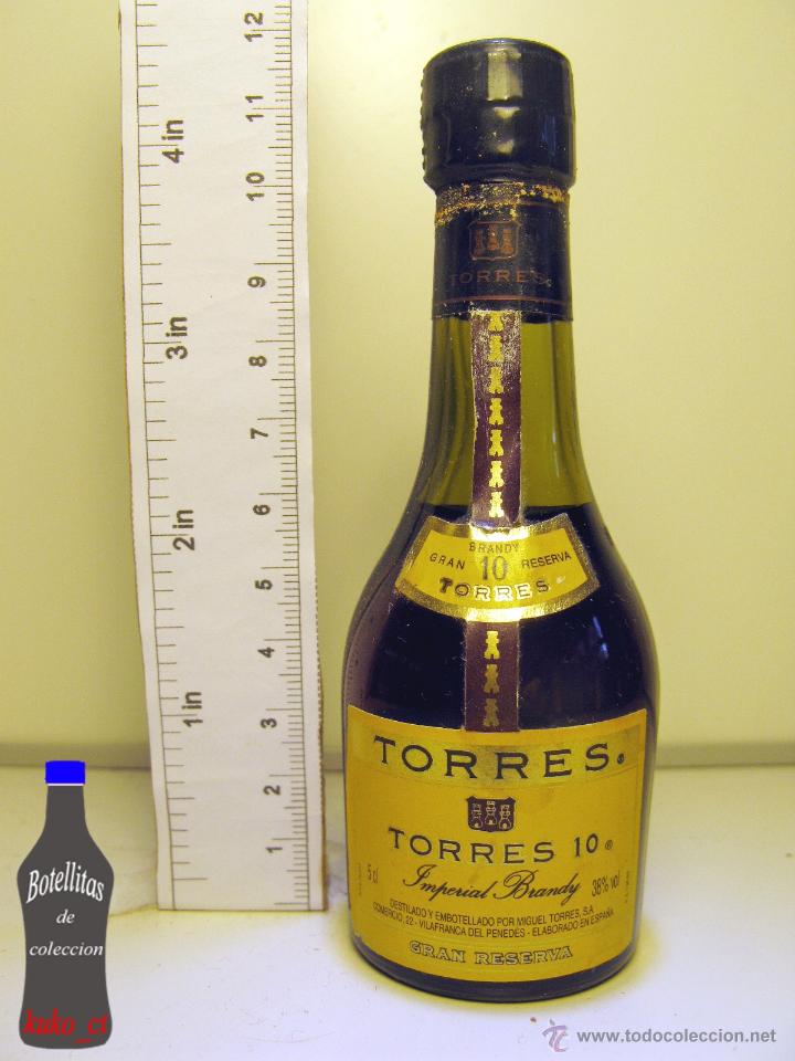 Coleccionismo de vinos y licores: BOTELLITA BOTELLIN TORRES 10 IMPERIAL BRANDY GRAN RESERVA MIGUEL TORRES VILAFRANCA DEL PENEDES
