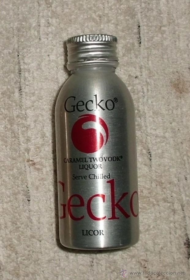 Coleccionismo de vinos y licores: BOTELLIN GECKO LICOR. CARAMEL TWOVODK. BARDINET S. A. BARCELONA  RF-3593