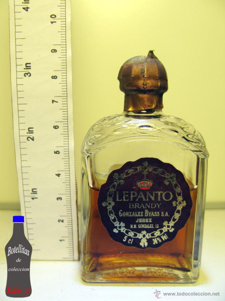 Coleccionismo de vinos y licores: BOTELLITA BOTELLIN GONZALEZ BYASS BRANDY LEPANTO JEREZ DE LA FRONTERA