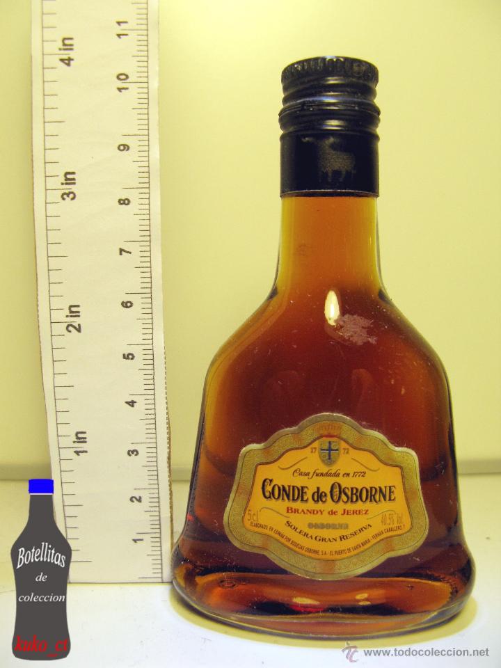 Coleccionismo de vinos y licores: BOTELLITA BOTELLIN BRANDY CONDE DE OSBORNE SOLERA GRAN RESERVA PUERTO SANTA MARIA JEREZ