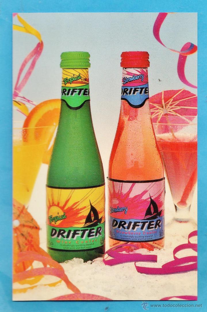 Sammlung von Weinen und Lik&ouml;ren: postal / tarjeta publicitaria - drifter - sangria exotica del caribe - gran breta&ntilde;a - a&ntilde;os 90