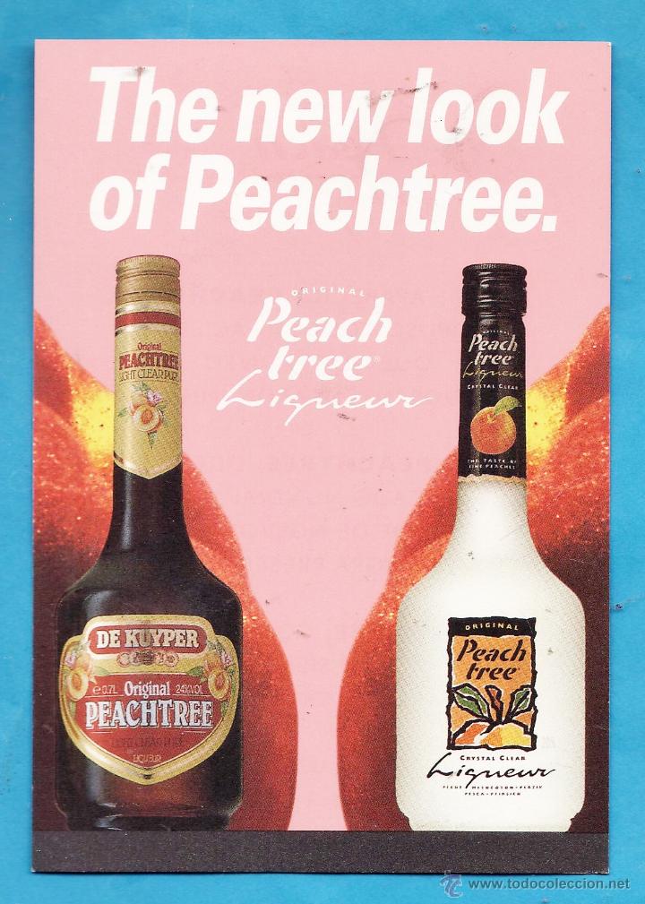 Sammlung von Weinen und Lik&ouml;ren: postal / tarjeta publicitaria - licor peachtree - elab. de kuyper - holanda - a&ntilde;os 80 / 90