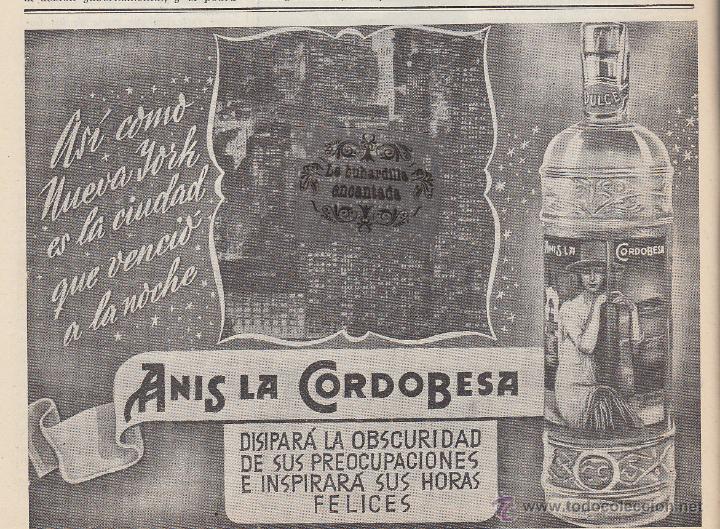 Coleccionismo de vinos y licores: PUBLICIDAD REVISTA 21/11/1943 - ANIS LA CORDOBESA