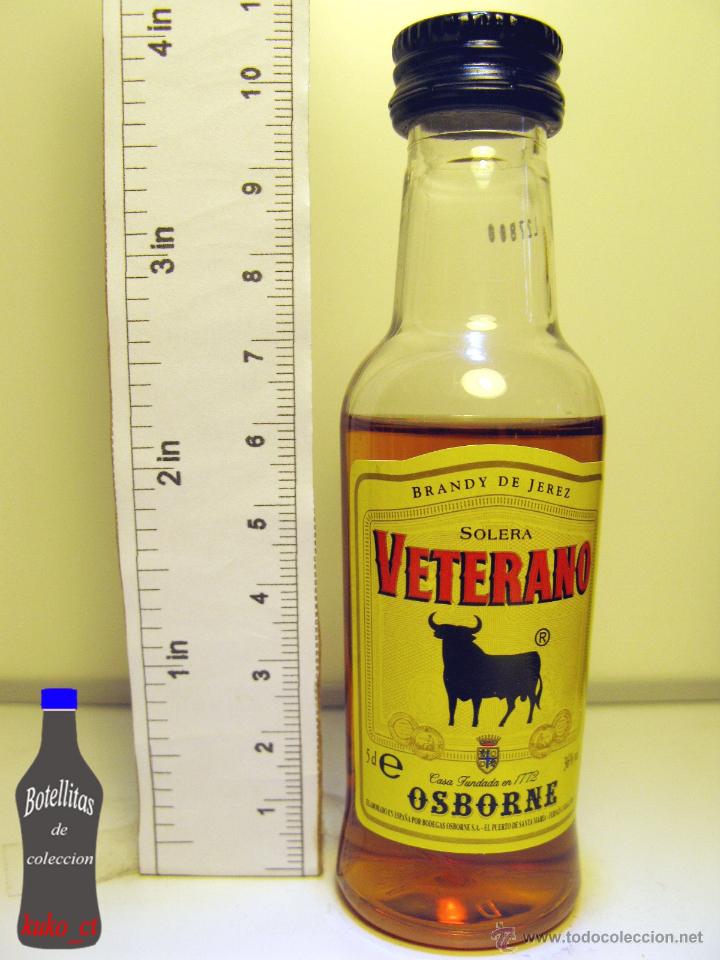 Coleccionismo de vinos y licores: BOTELLITA BOTELLIN BRANDY SOLERA VETERANO OSBORNE PUERTO SANTA MARIA JEREZ